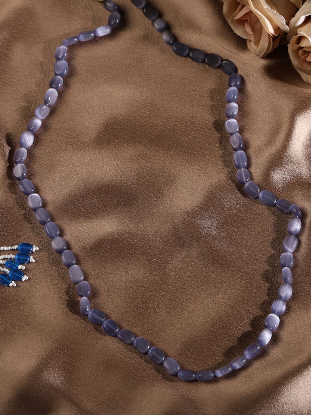 

VENI Beaded Minimal Necklace, Purple