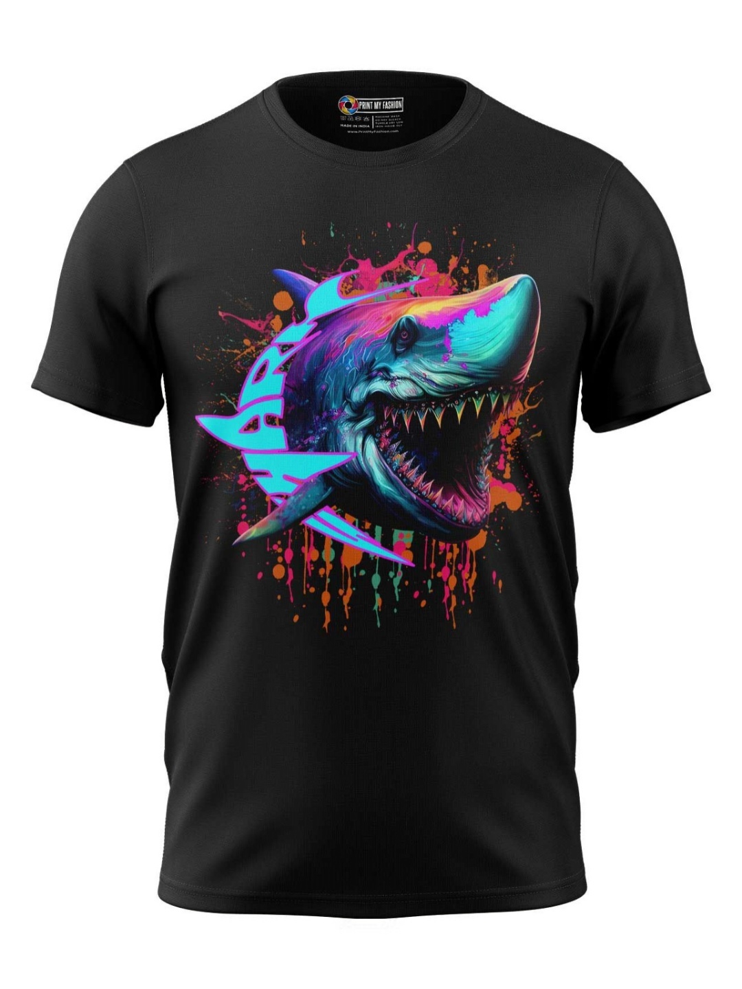 

Print My Fashion Boys Printed T-shirt, Black