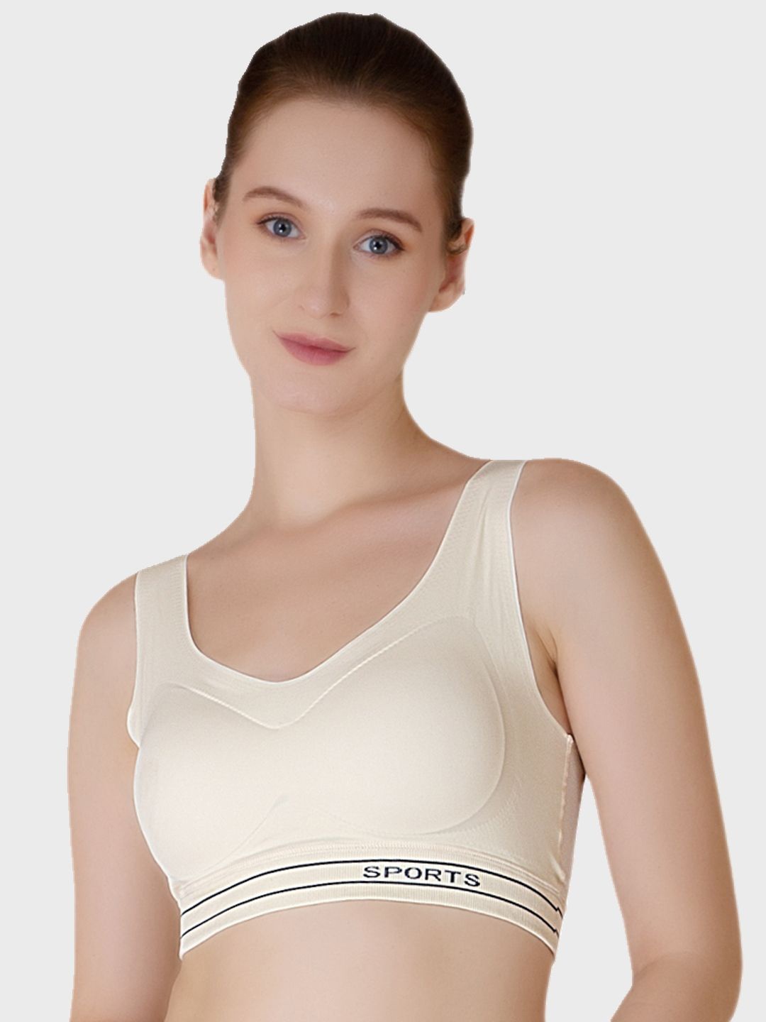 

Luella Full Coverage Lightly Padded Workout Bra, Nude