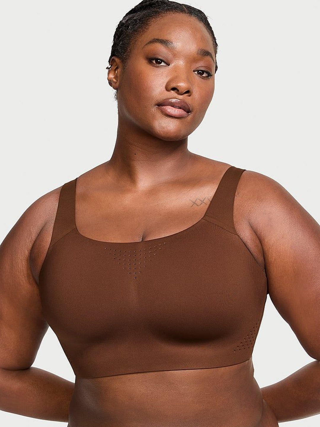 

Victoria's Secret Solid Full Coverage Heavily Padded Workout Bra, Brown