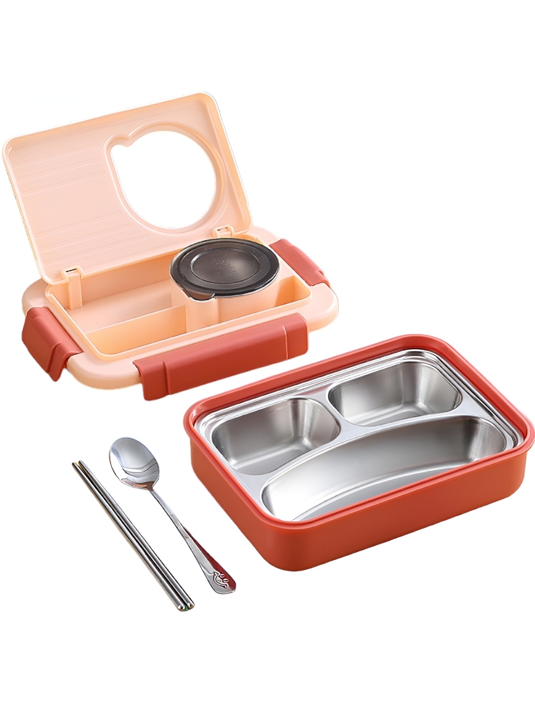 

MODEFE Red 2024 Stainless Steel Dishwasher Safe Lunch Box