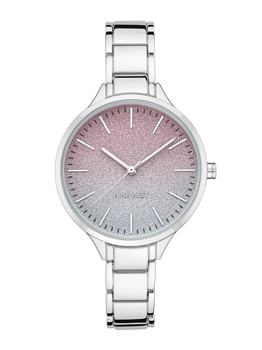 

Nine West Women Dial & Bracelet Style Straps Analogue Watch NW-2337OMSV, Silver