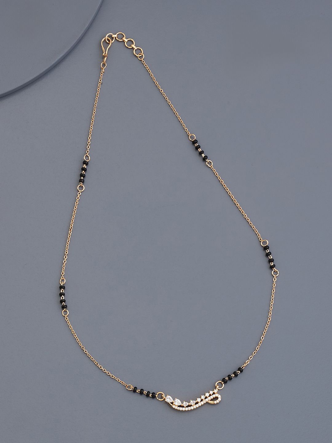 

Kushal's Fashion Jewellery Gold Plated Zircon Studded Mangalsutra