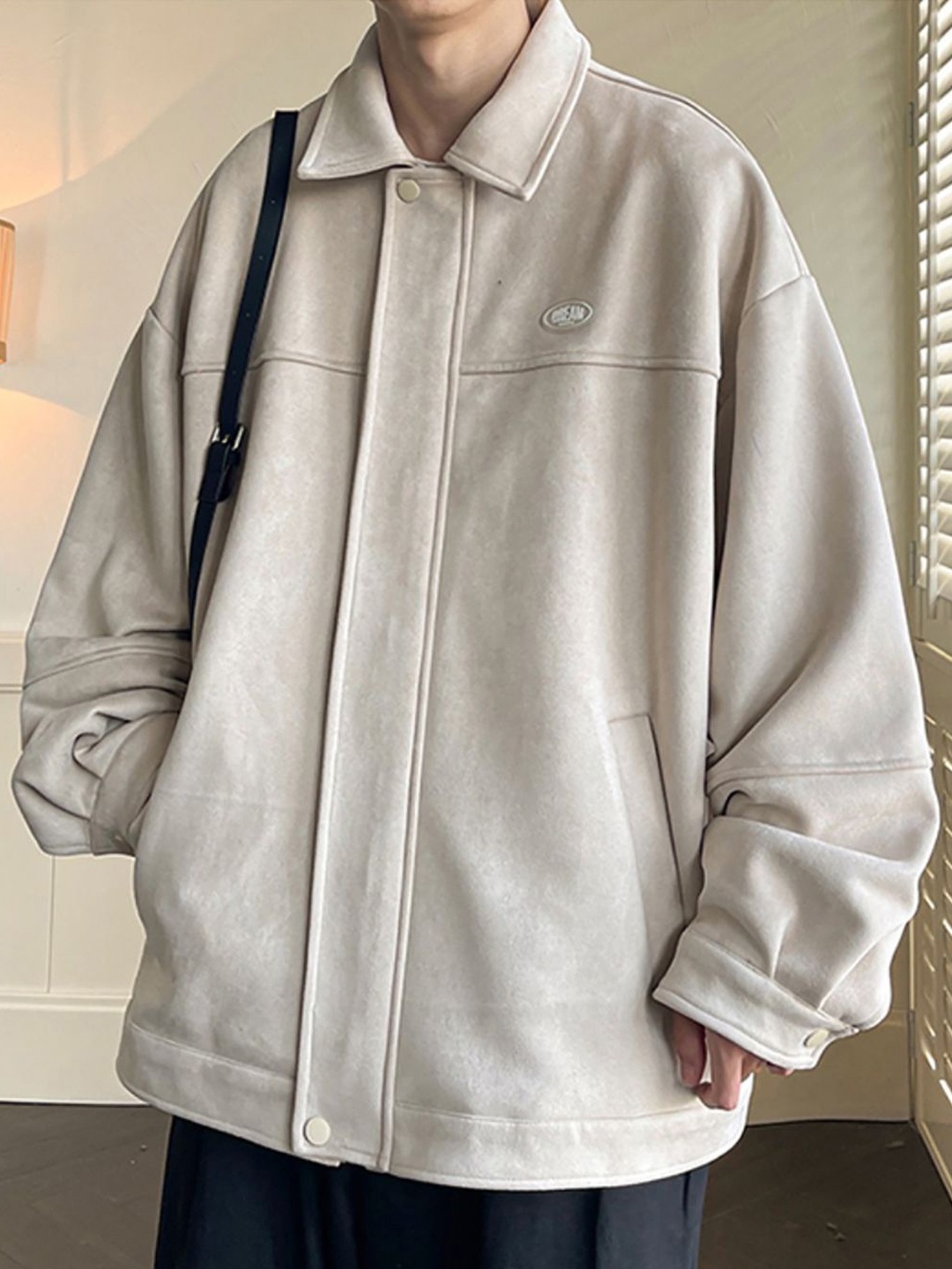 

StyleCast x Revolte Men Insulator Longline Outdoor Tailored Jacket, Beige