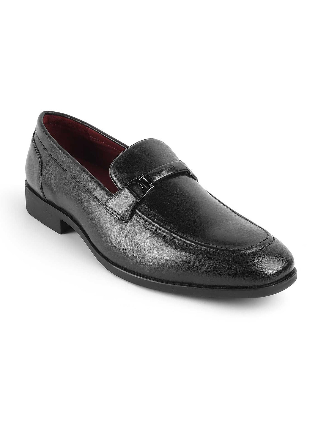 

Tresmode Men Leather Loafers, Black