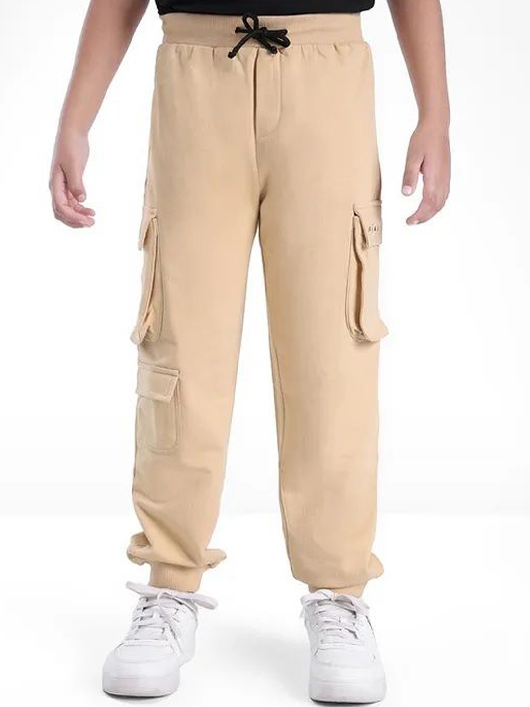 

ARIAS By LARA DUTTA Boys Cotton Cargo Joggers, Beige