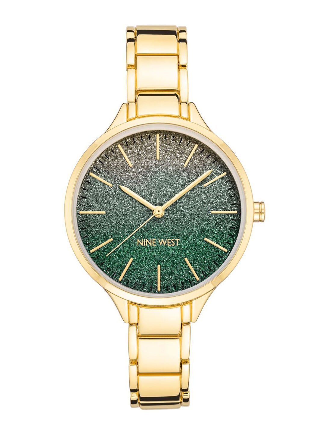 

Nine West Women Round Dial & Bracelet Style Straps Analogue Watch NW-2336GNGB, Green