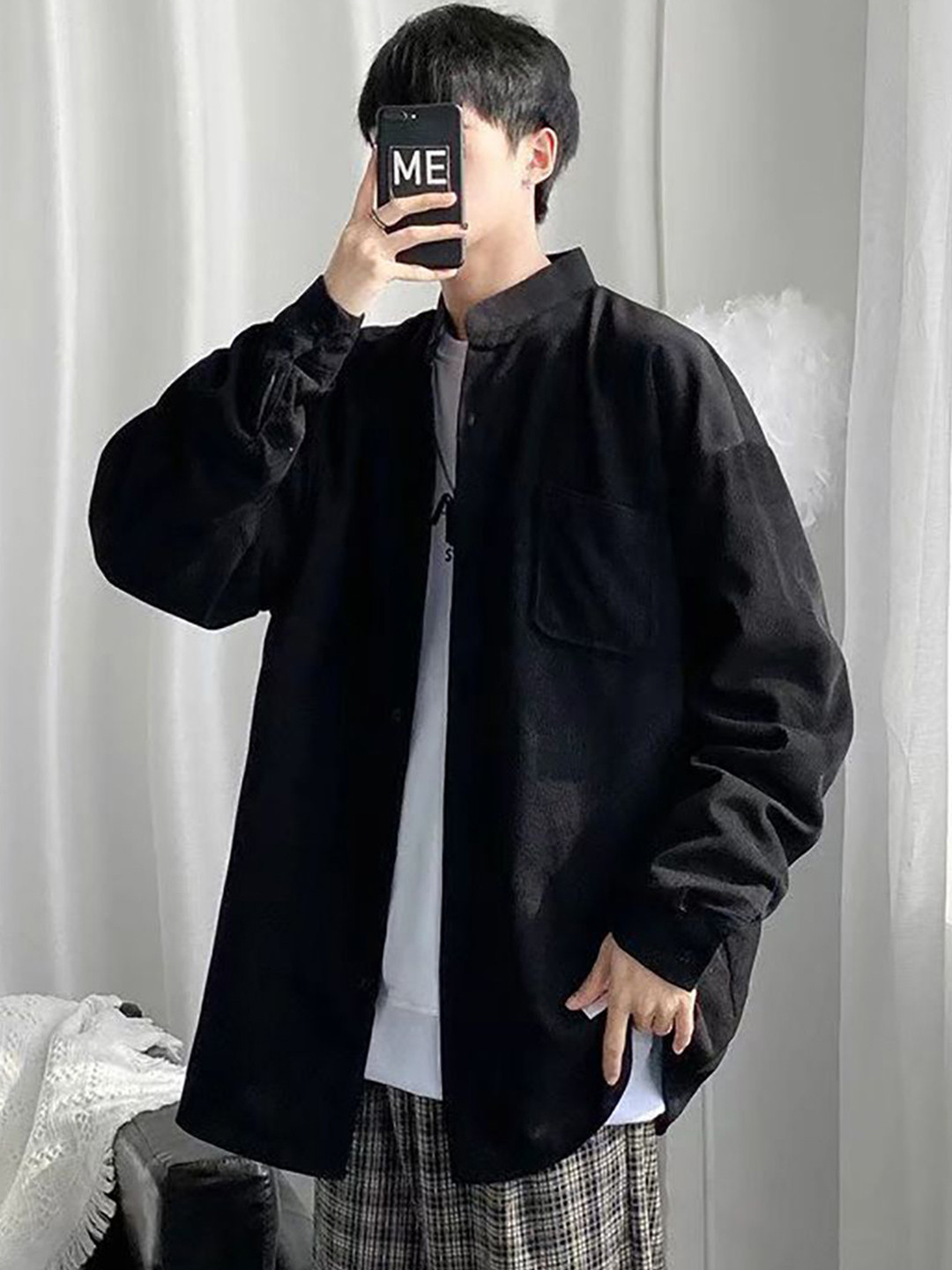 

StyleCast x Revolte Men Insulator Longline Outdoor Tailored Jacket, Black