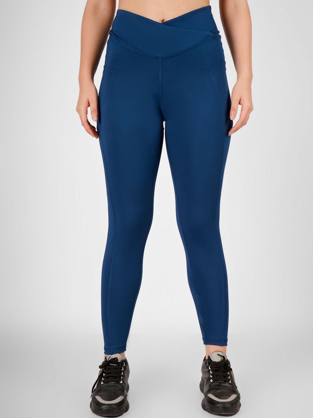 

IMPERATIVE Women Slim Fit Ankle-Length Tights, Blue