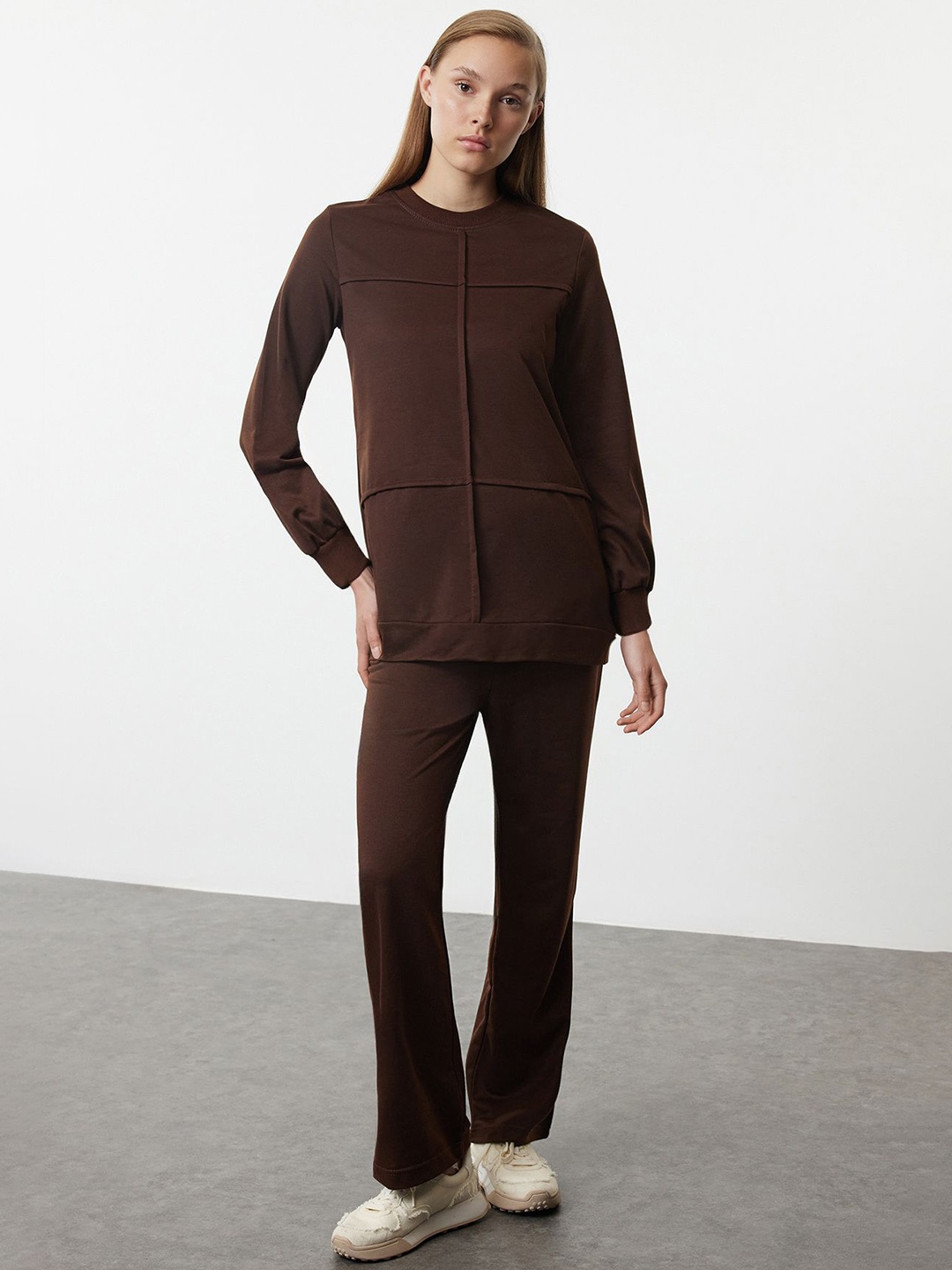 

Trendyol Top With Trousers Co-Ords, Brown