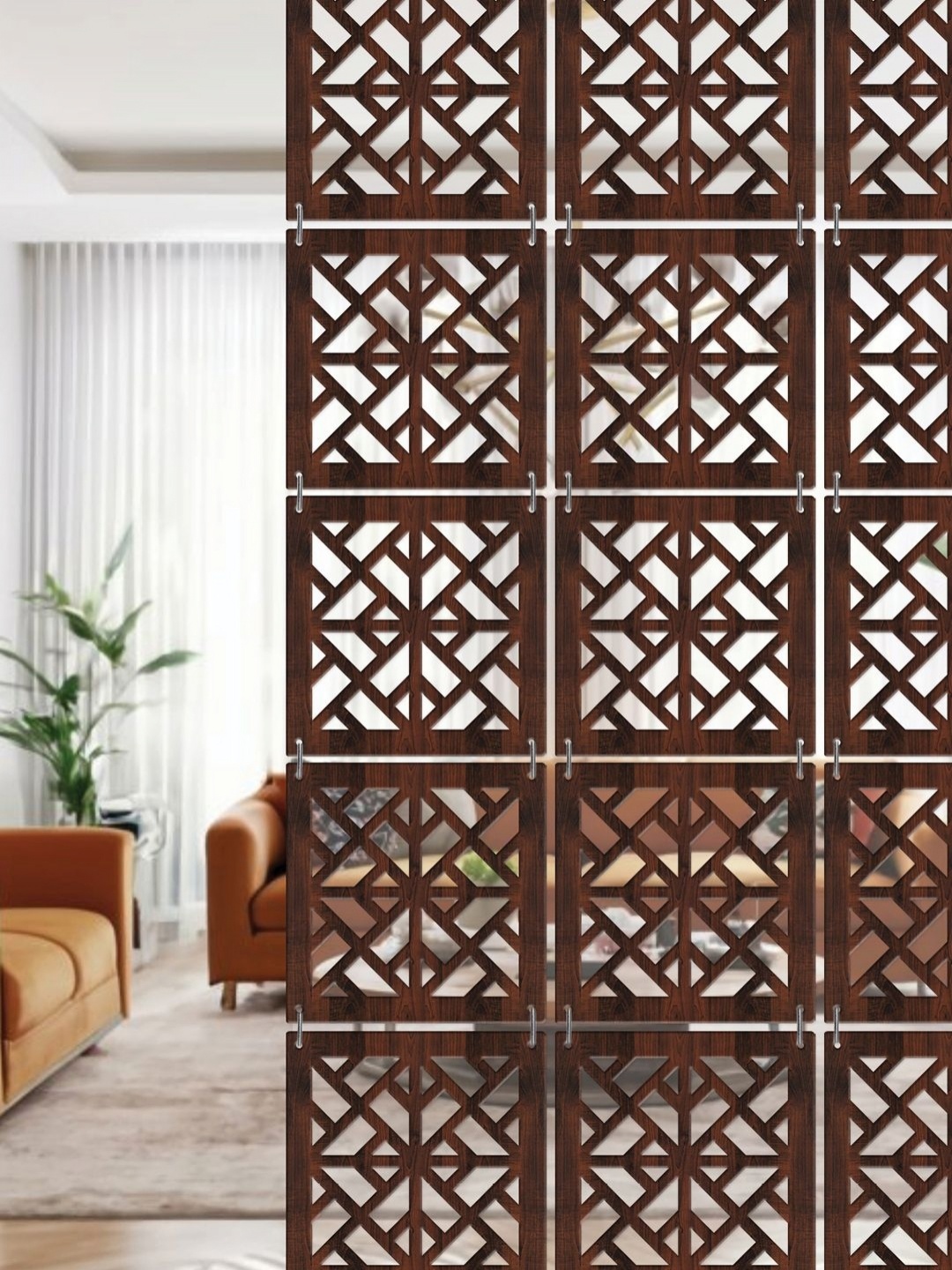 

RANDOM Brown Geometric Window Blinds