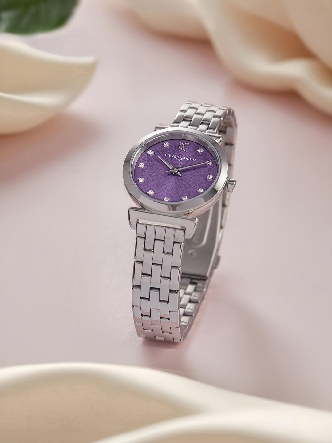 

pierre cardin Women Dial & Stainless Steel Straps Analogue Watch CF.0813.SJ, Purple