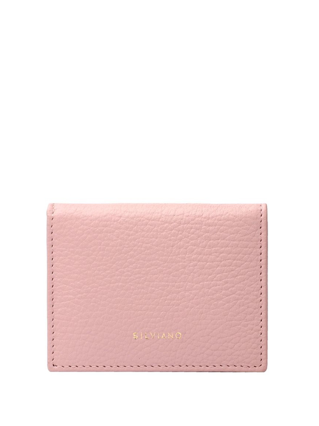 

SILVIANO Unisex Leather Card Holder, Peach