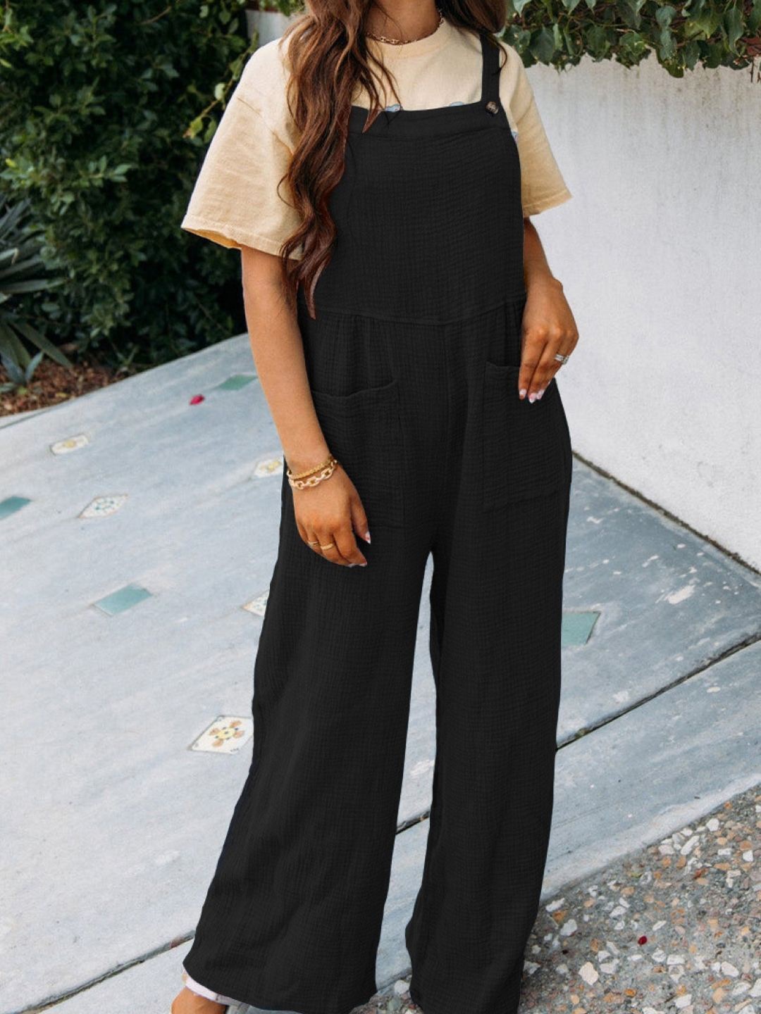 

KPOP Women Basic Jumpsuit, Black