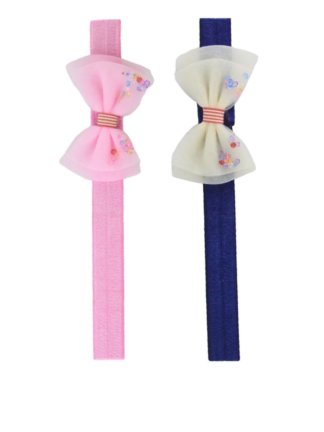 

BAESD Girls Pack of 2 Cotton Bow Design Bandana Headband, Pink