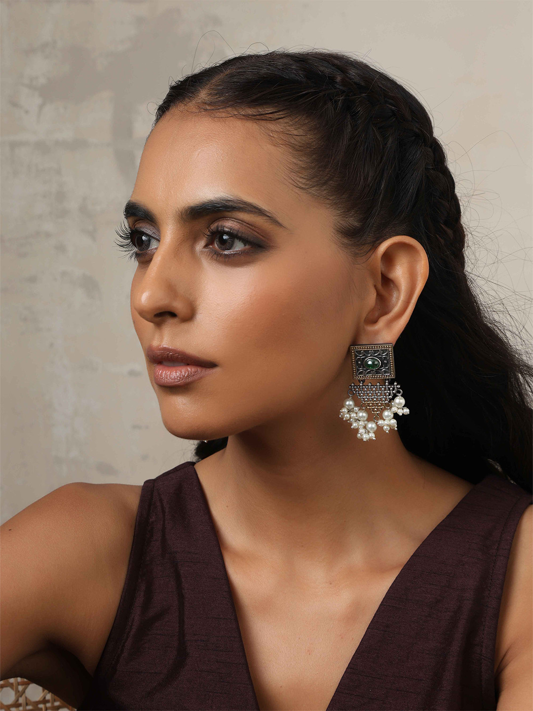 

trueBrowns Contemporary Drop Earrings, Silver