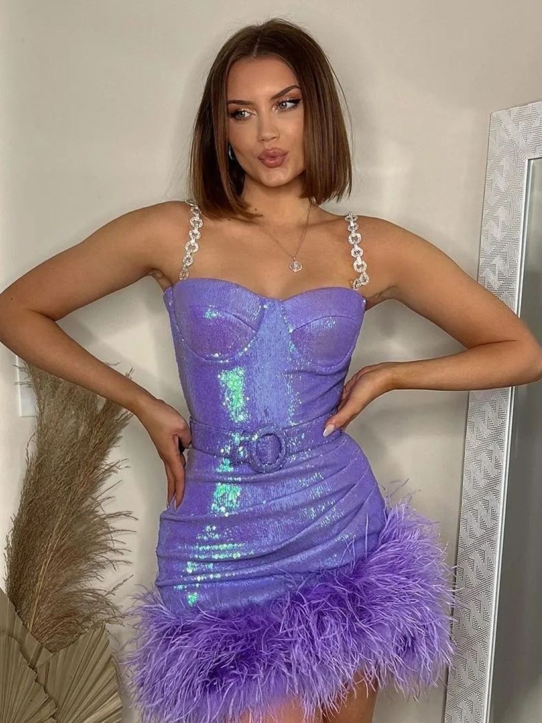 

KPOP Women Bodycon Dress, Purple