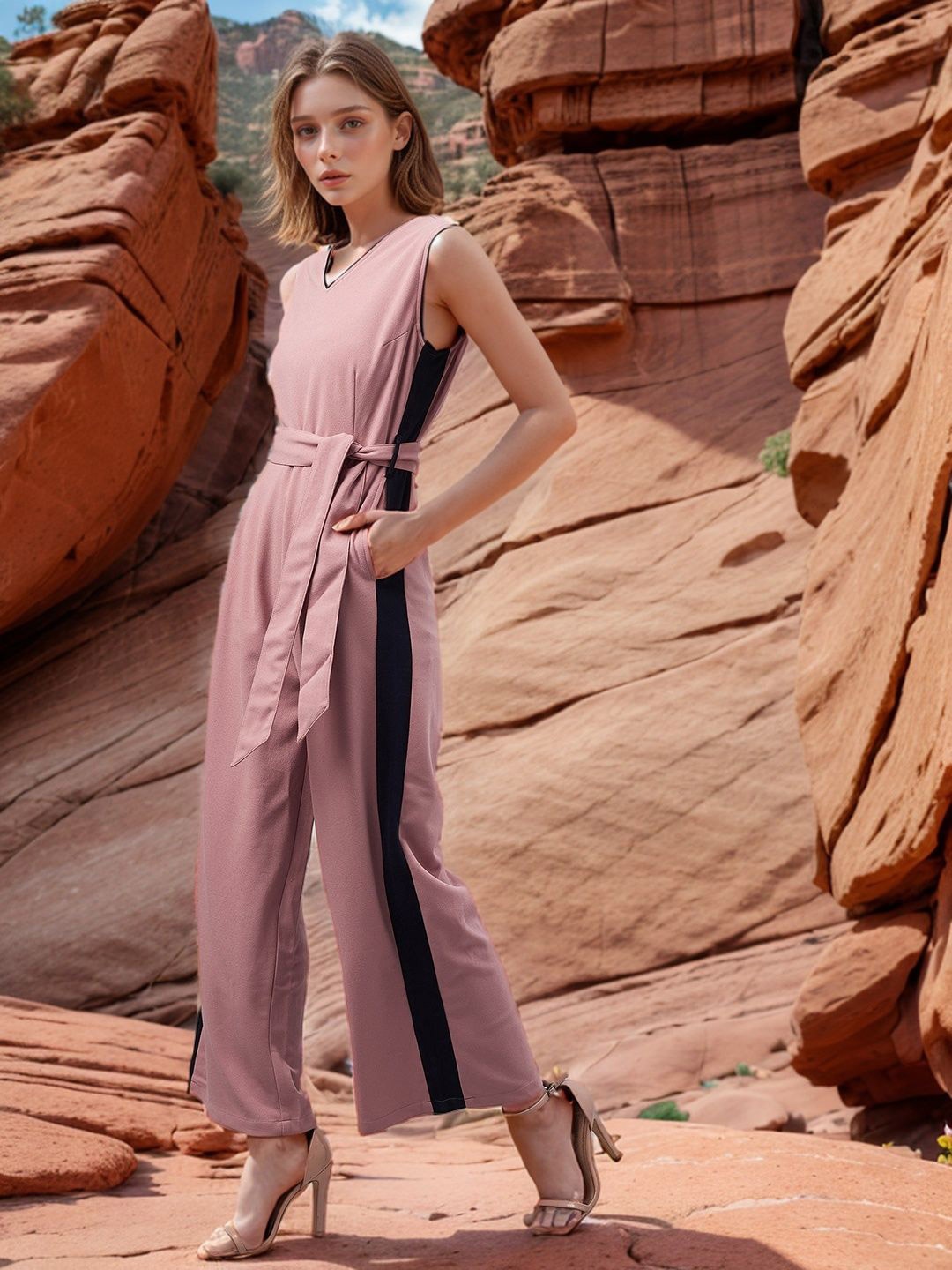 

RARE Basic Jumpsuit, Pink