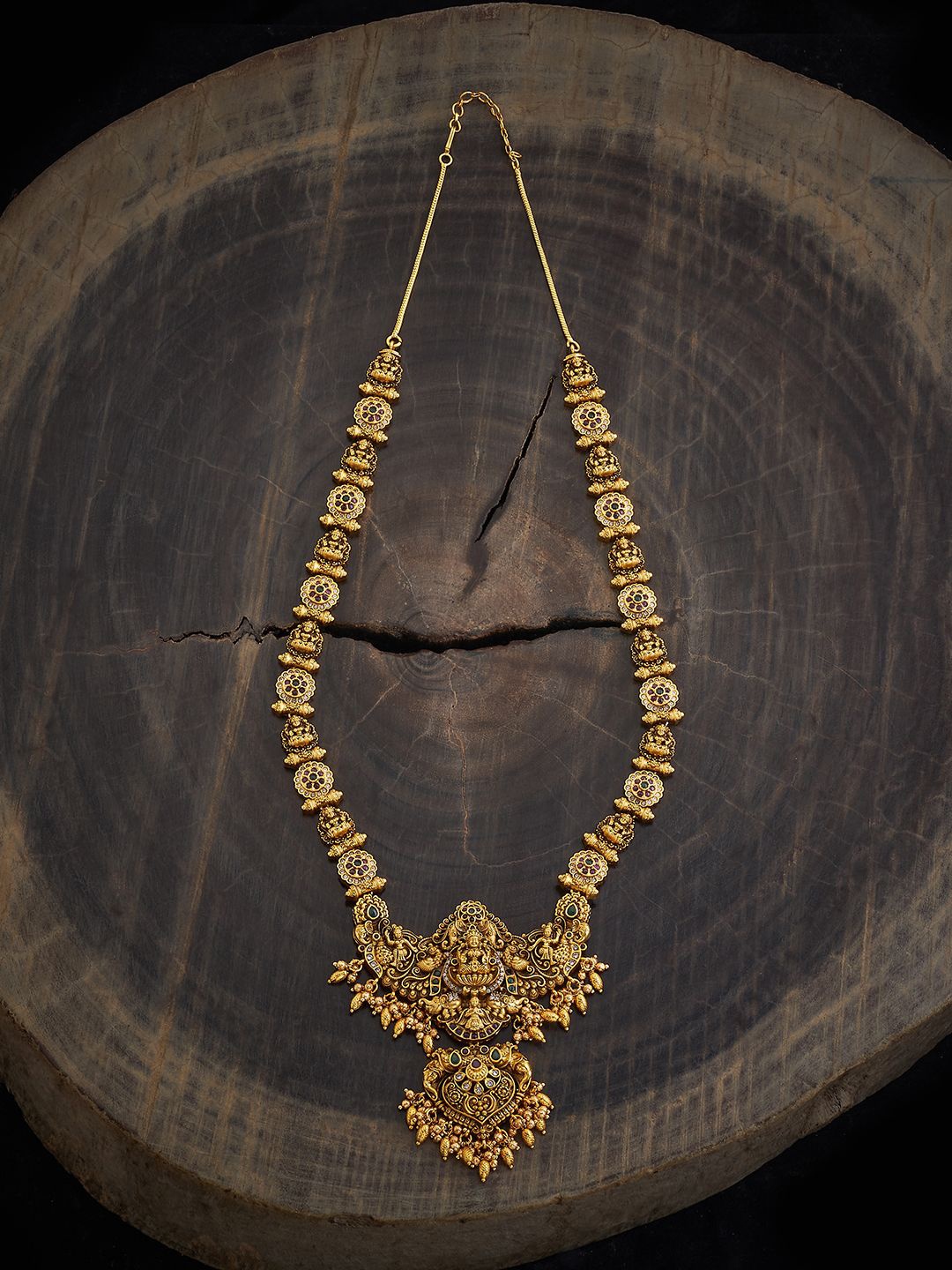 

Kushal's Fashion Jewellery Gold-Plated Cubic Zirconia Antique Necklace