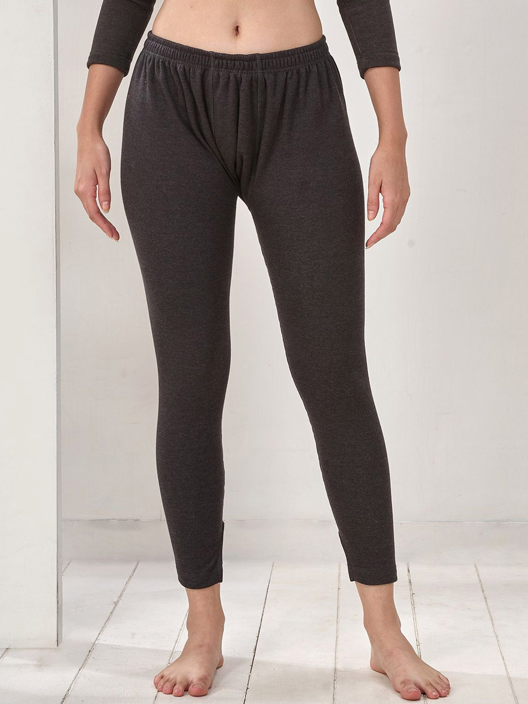 

INFERNO Women Mid Rise Thermal Bottom with Fleeced Linning, Black