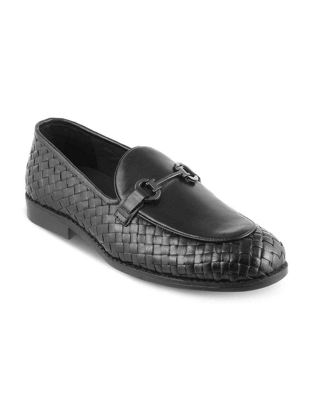

Tresmode Men Leather Loafers, Black
