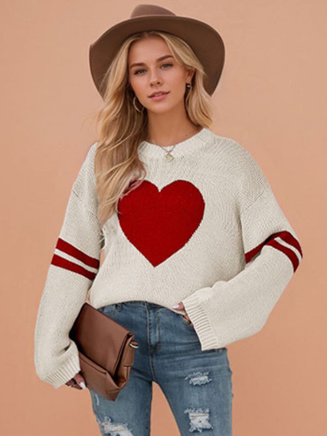 

StyleCast Women Graphic Printed Pullover, Off white