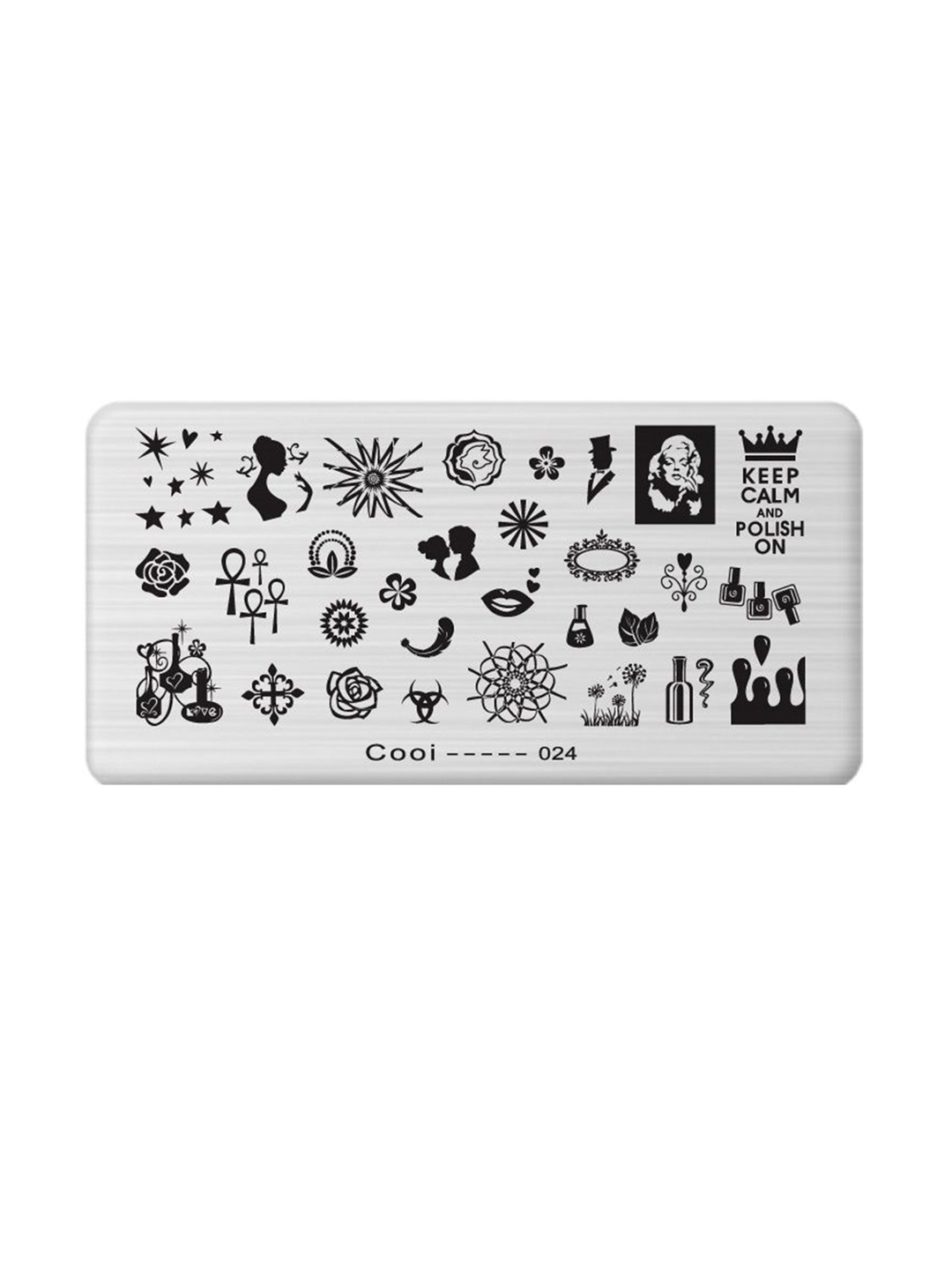 

Pippin Paris Stamping Nail Art Plate-(COOI 024), Black