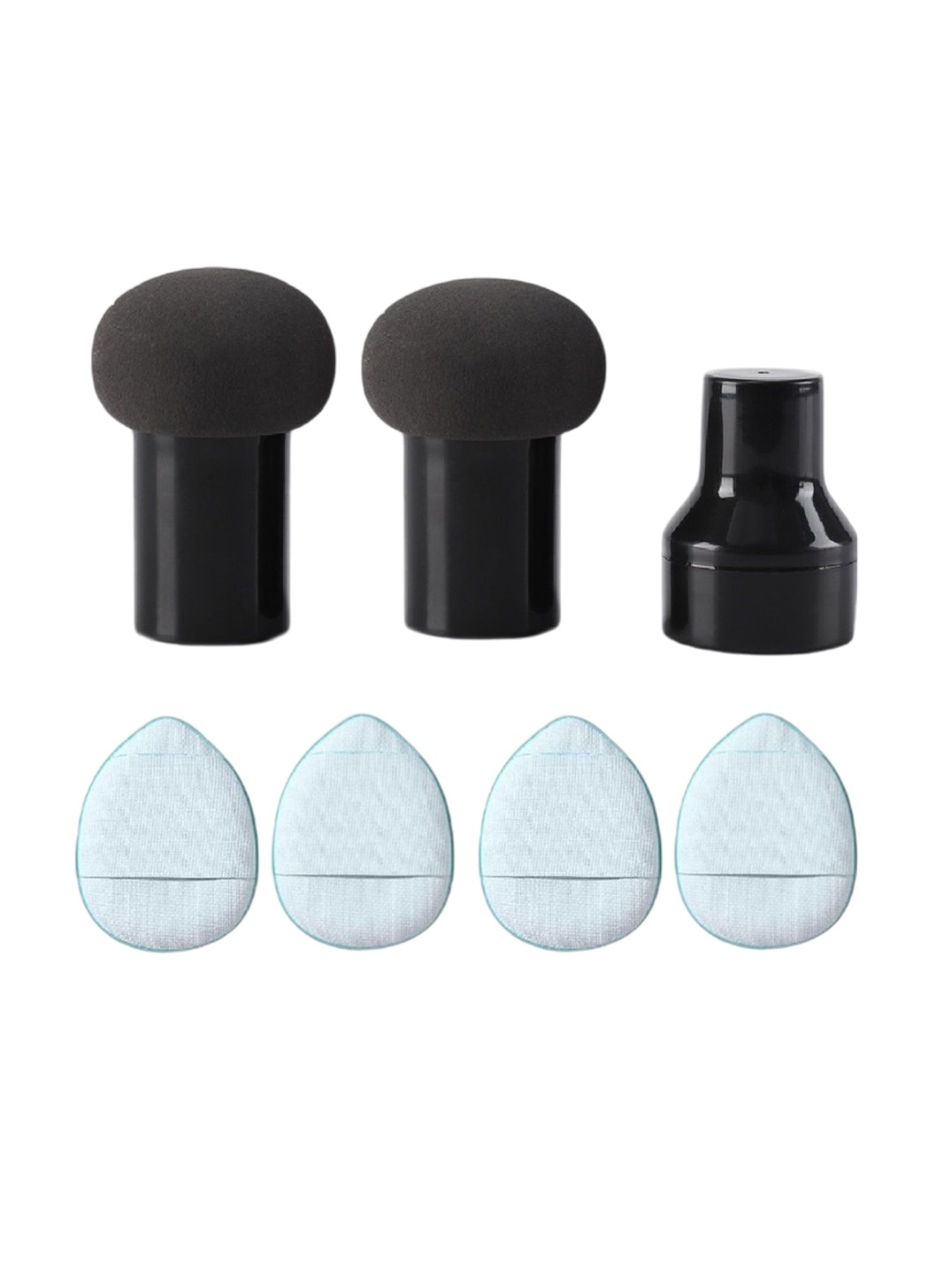 

Facejewel 2 Mushroom Puff & 4 Makeup Finger Sponge, Multi