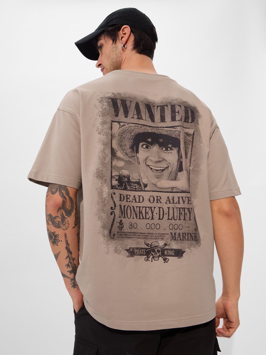 

The Souled Store Men Printed T-shirt, Grey
