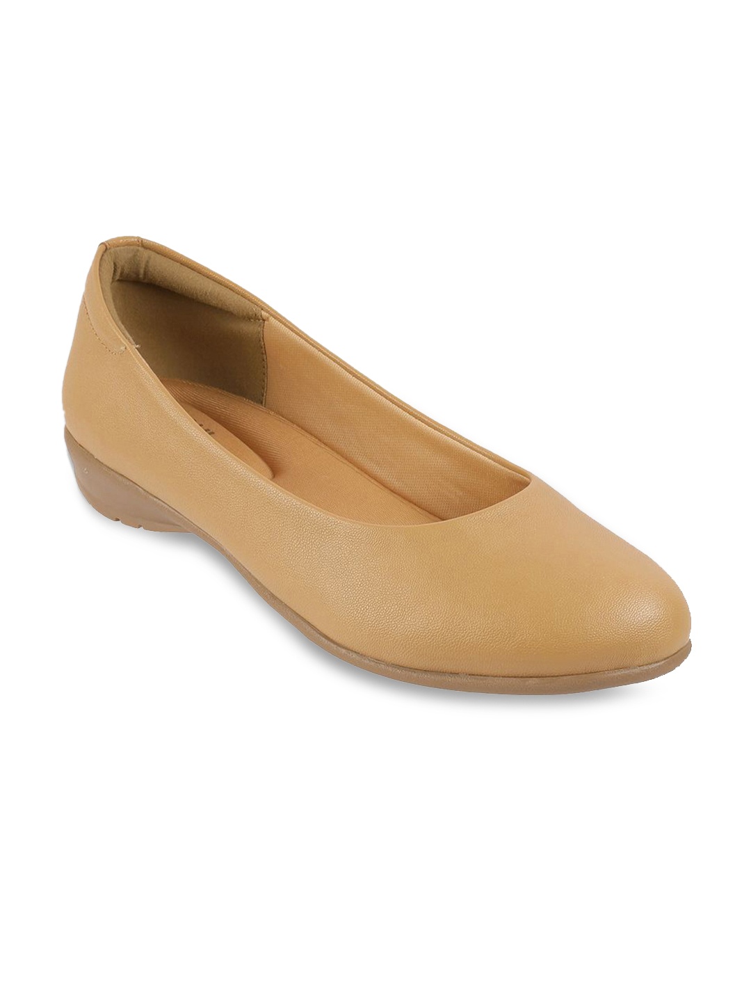 

Mochi Women Round Toe Ballerinas, Beige