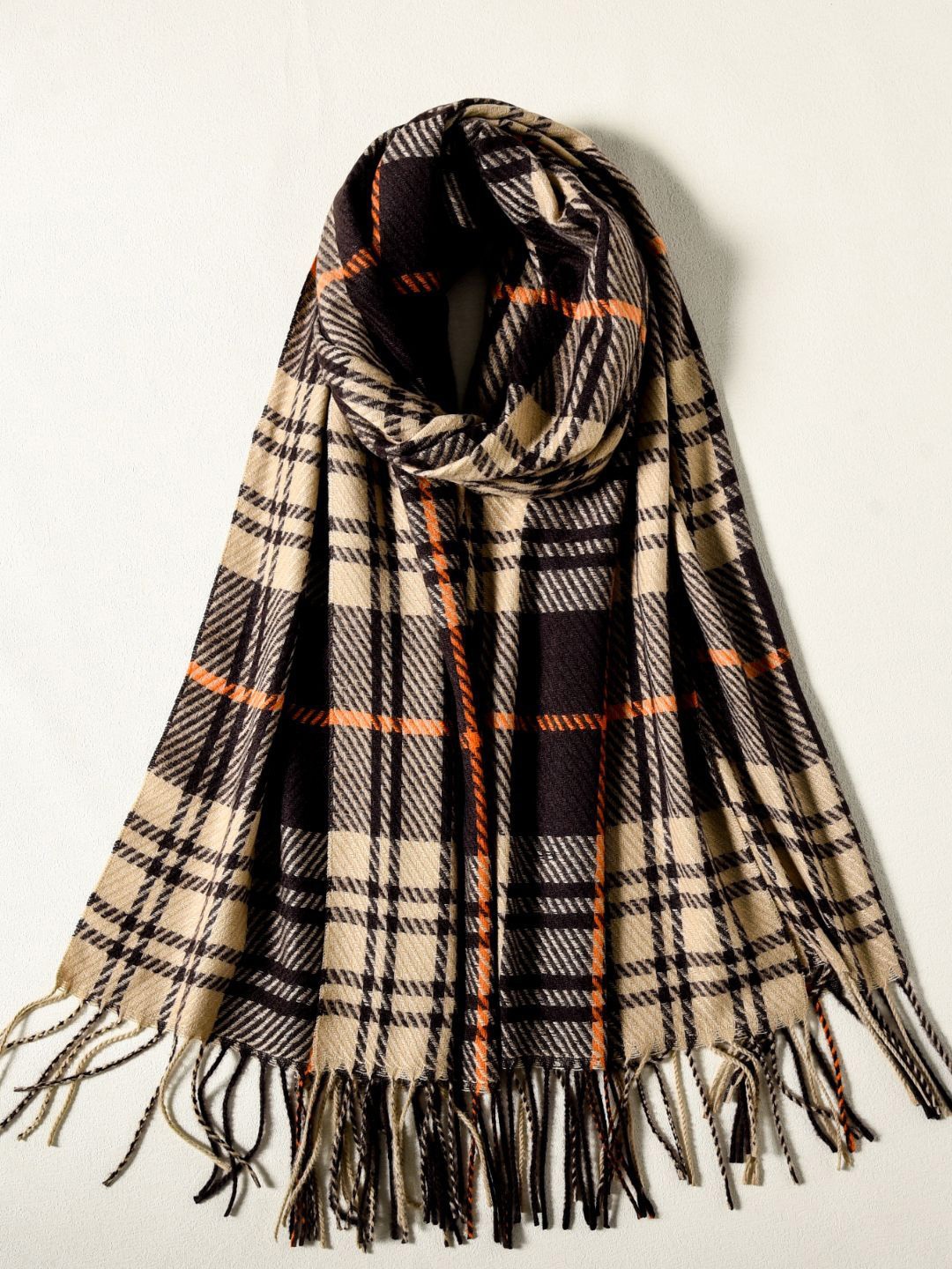 

CrossKulture Women Checked Pashmina Scarf, Brown