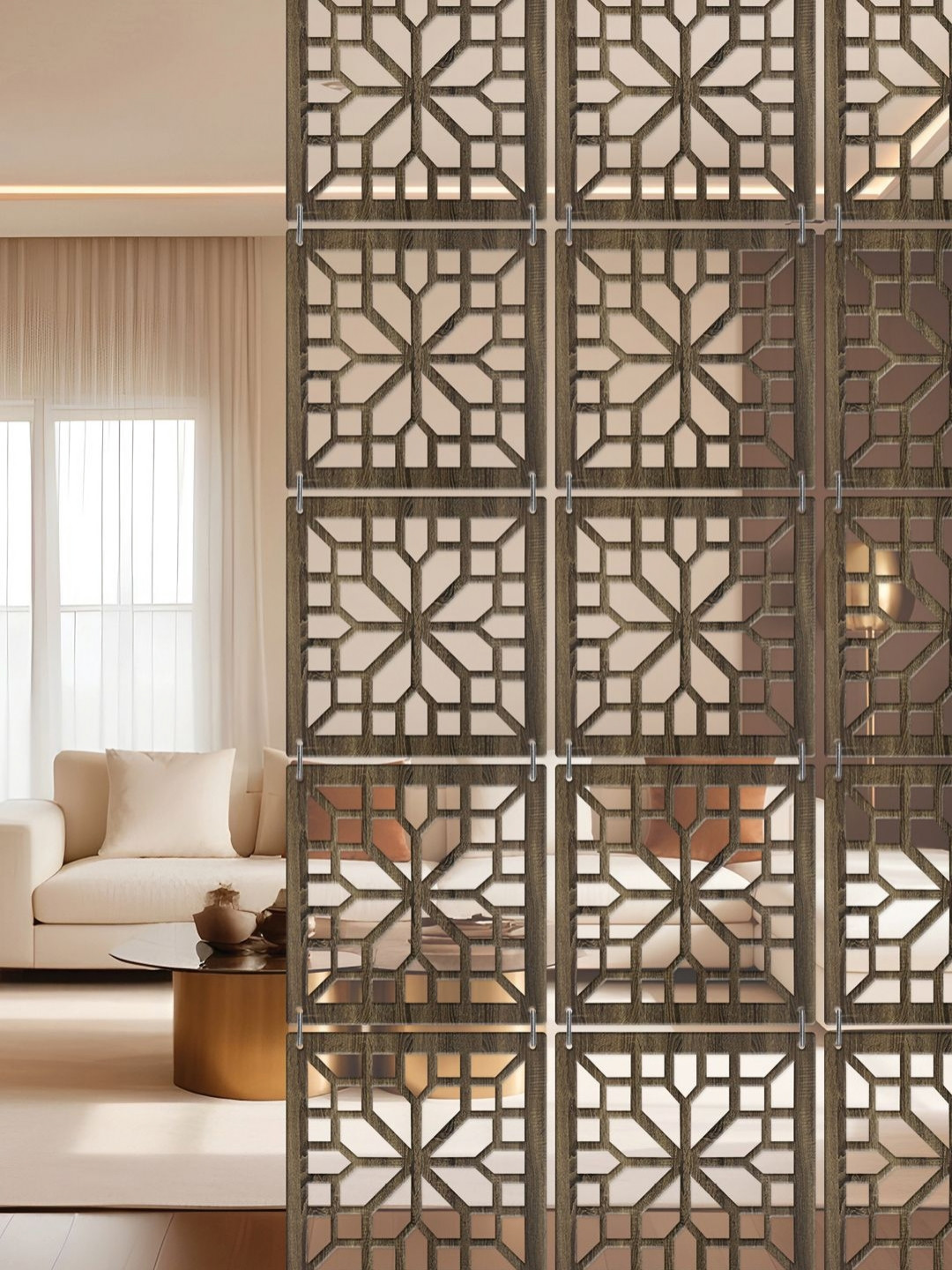 

RANDOM Brown Geometric Window Blinds