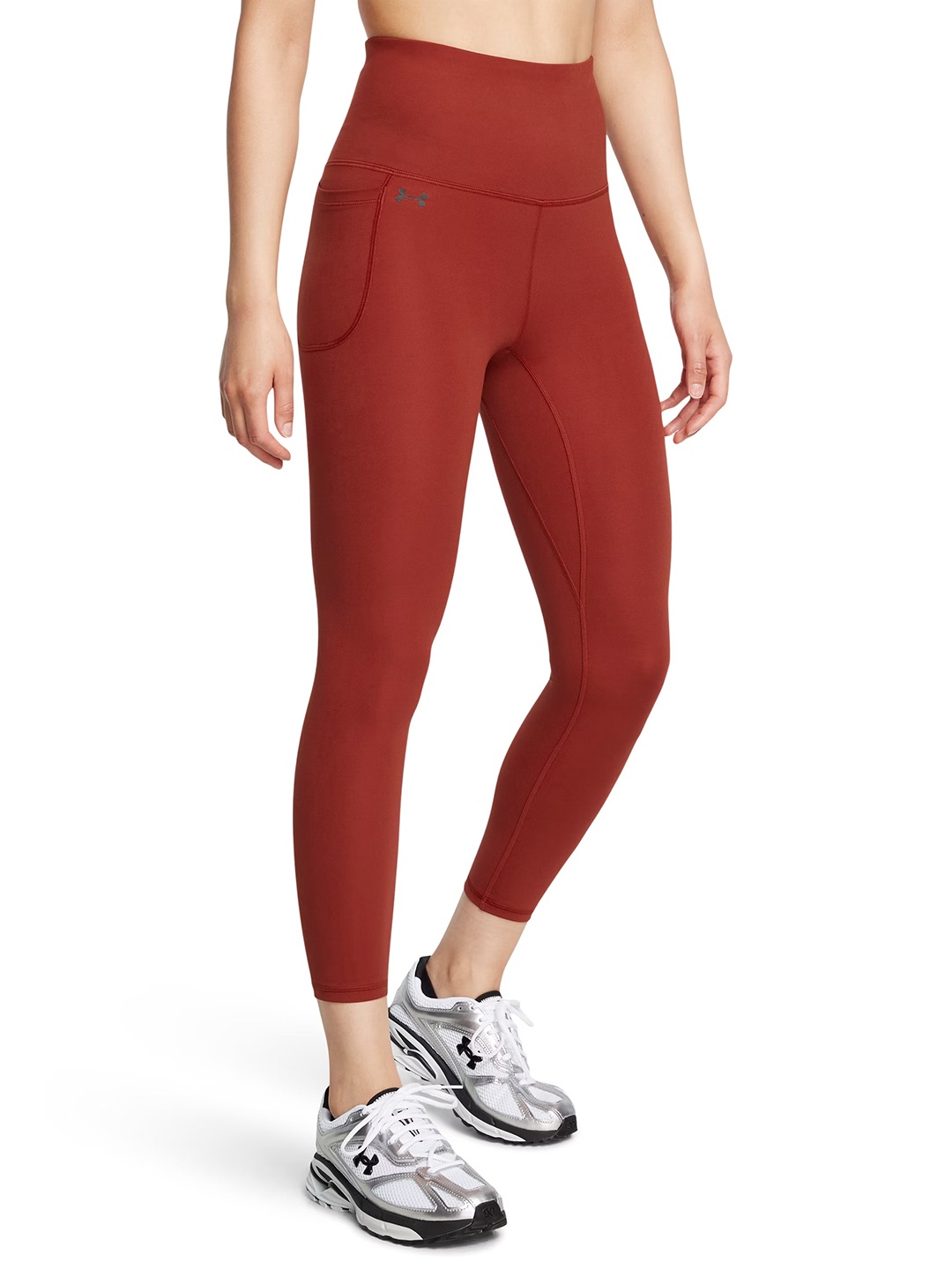 

UNDER ARMOUR Women Motion Crop Training Tights, Maroon