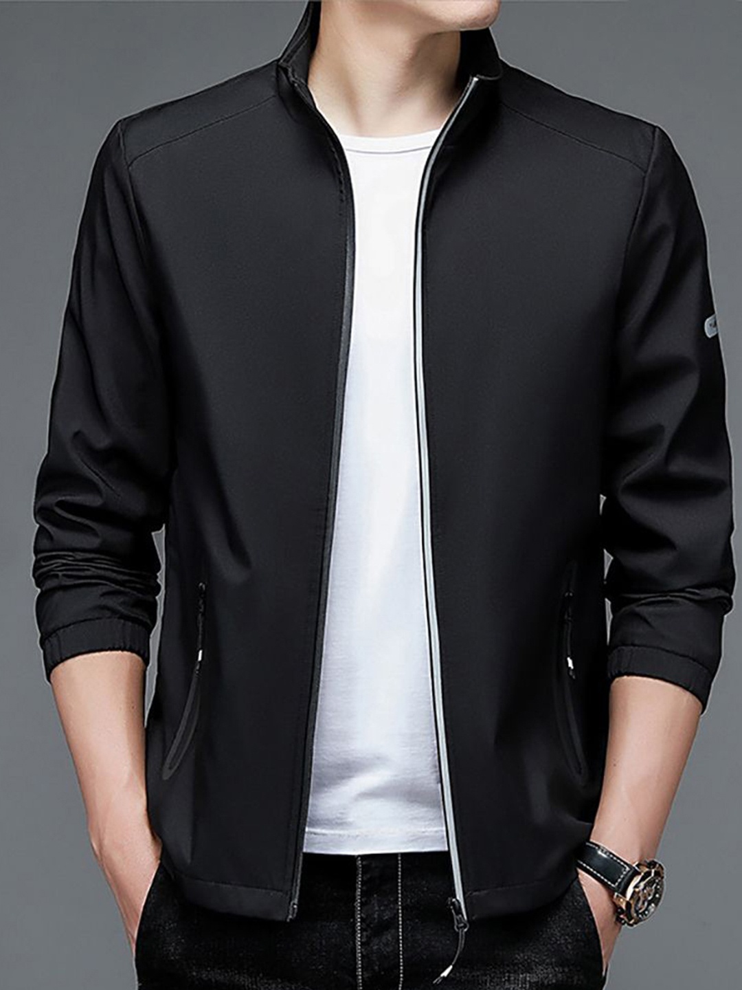 

StyleCast x Revolte Men Insulator Outdoor Open Front Jacket, Black