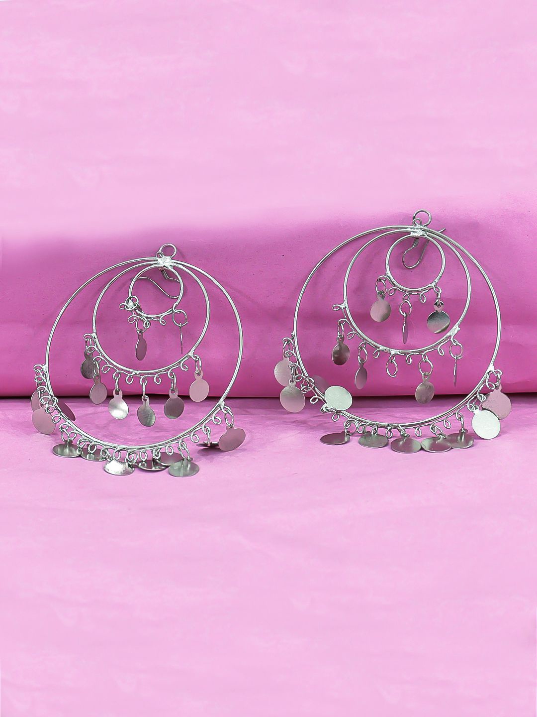 

Krelin Silver-Plated Classic Oxidised Chandbali Earring