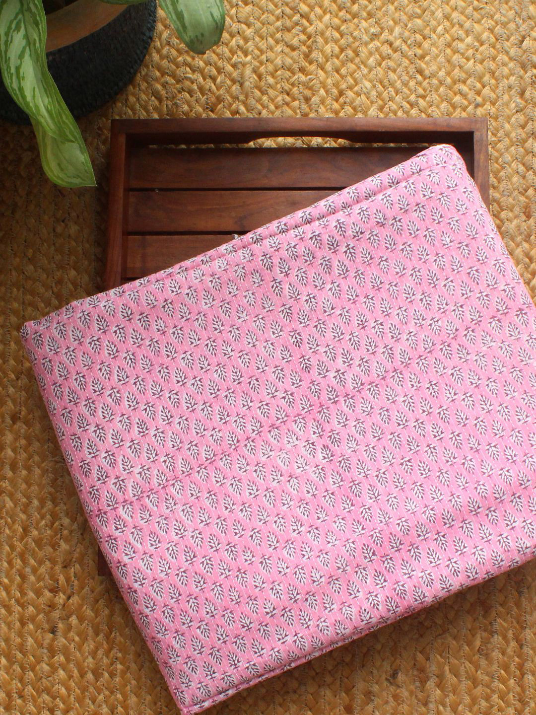 

Weaves of Tradition Printed Pure Cotton Unstitched Dress Material, Pink