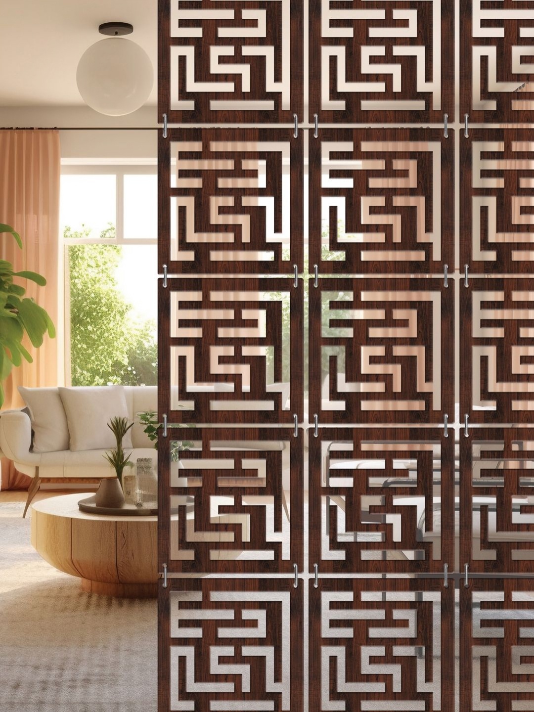 

RANDOM Brown Geometric Window Blinds