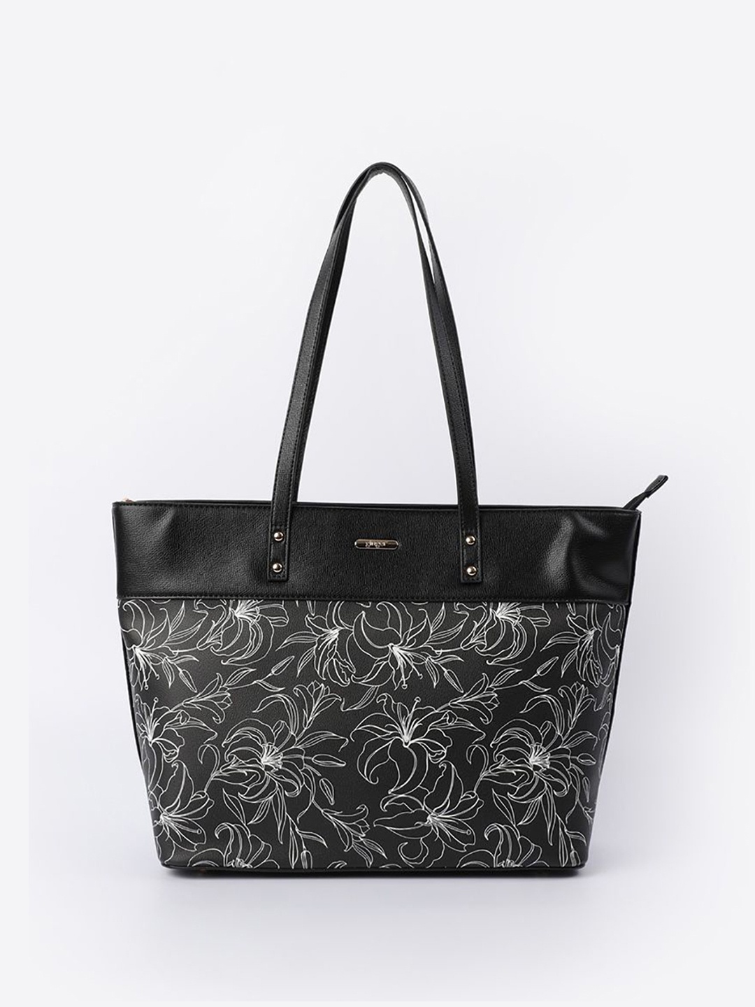 

Ginger by Lifestyle Women Printed Structured Shoulder Bag, Black