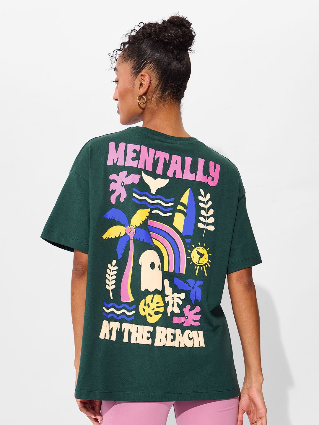 

The Souled Store Women Printed T-shirt, Green