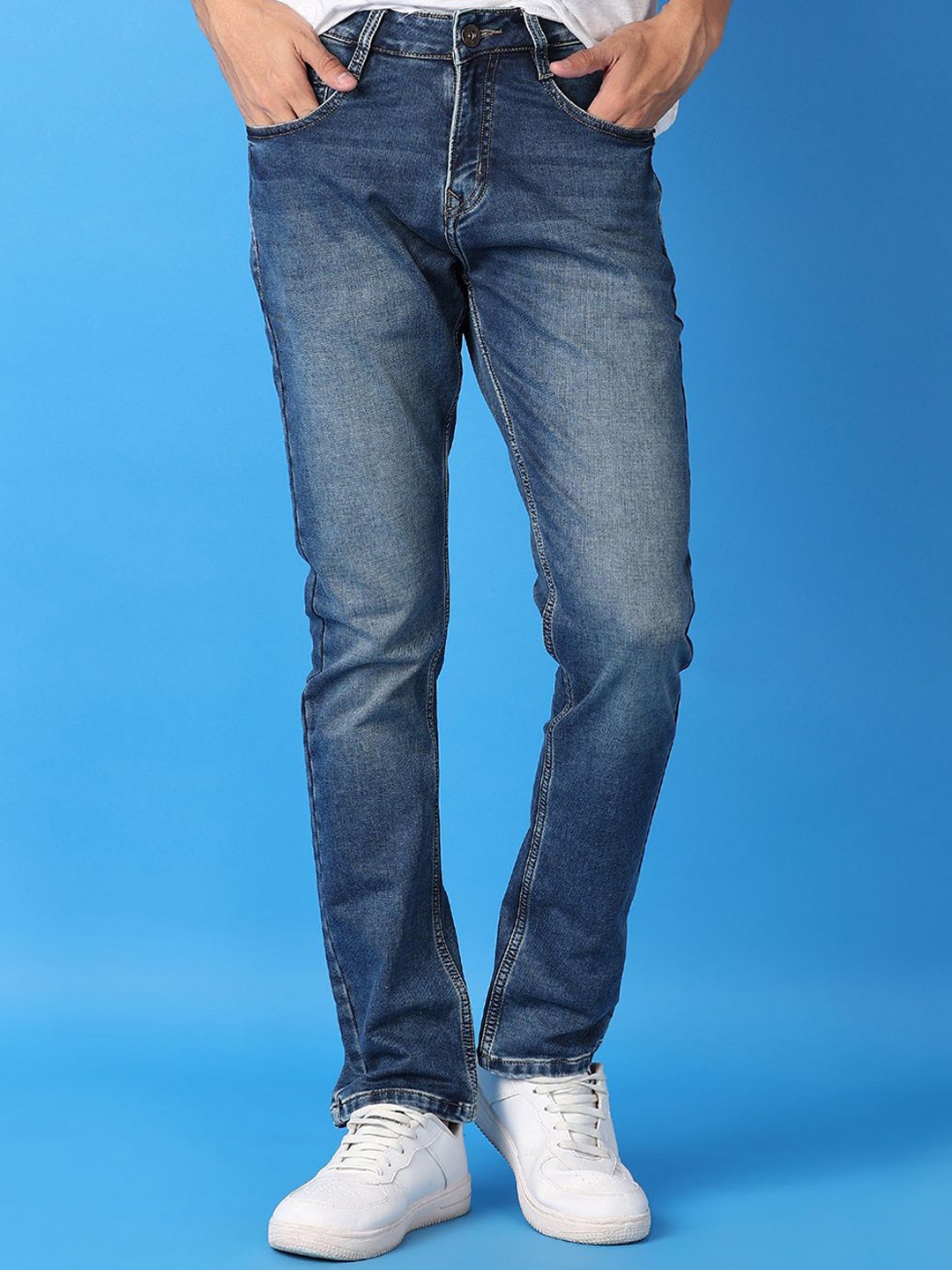 

V-Mart Men Slim Fit Stretchable Jeans, Blue