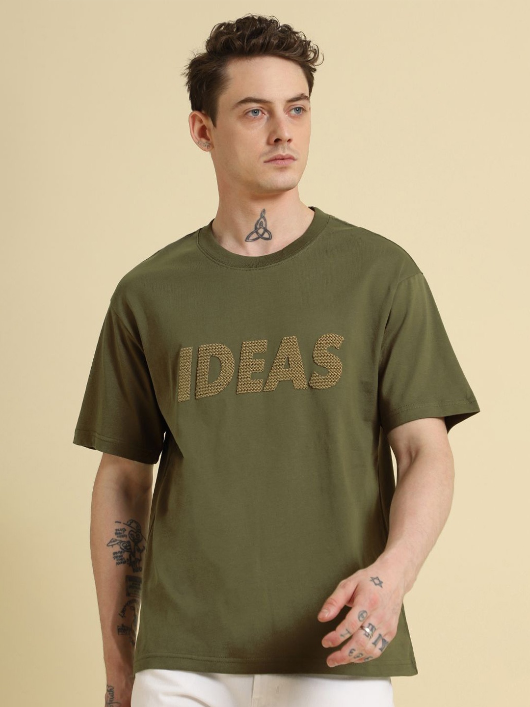 

Banana Club Men Typography Printed T-shirt, Olive