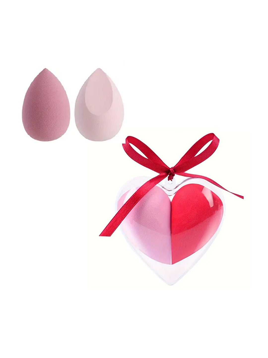 

Facejewel 4 Pcs Makeup Beauty Blender Puff, Pink