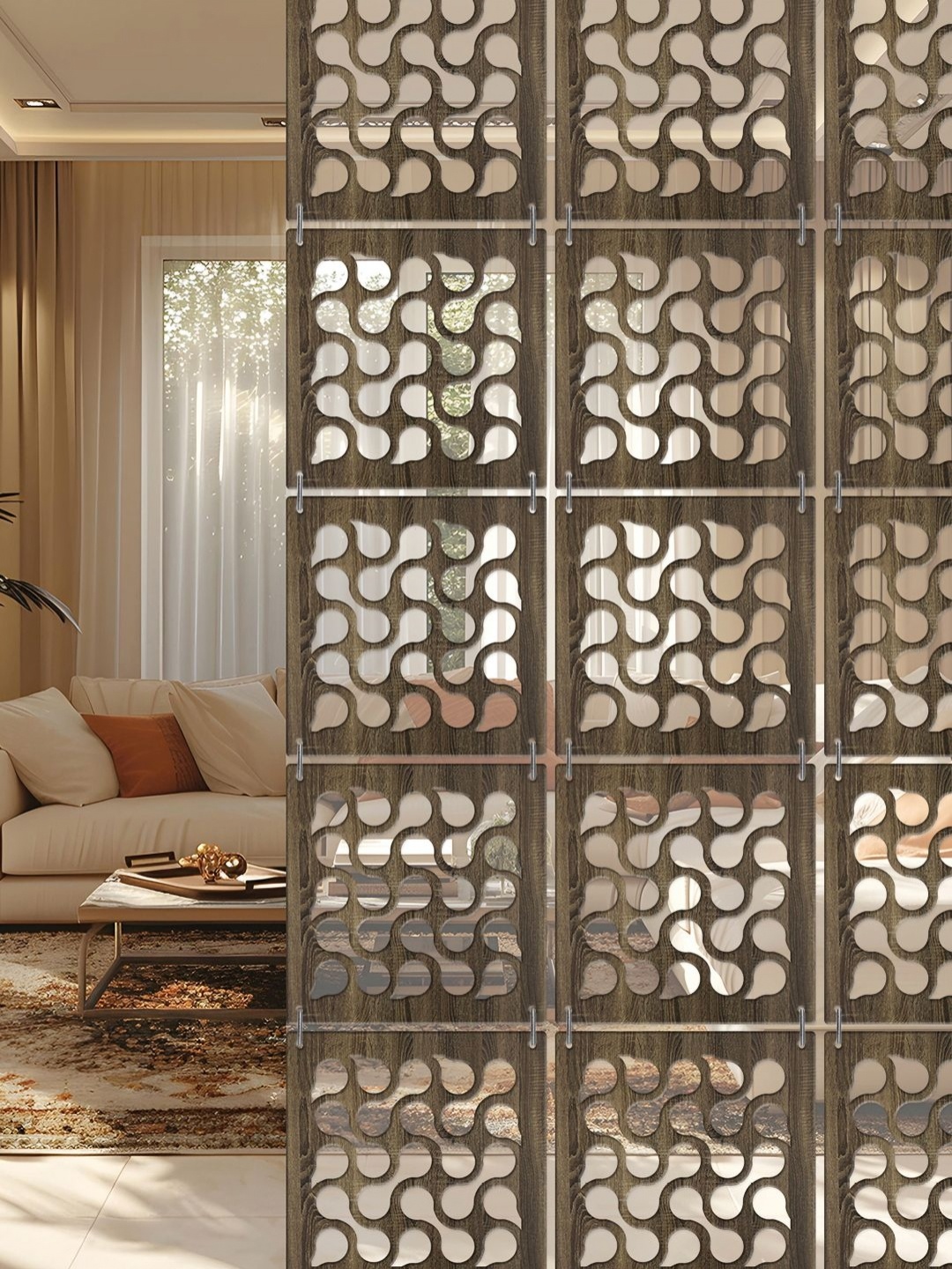 

RANDOM Brown Geometric Window Blinds