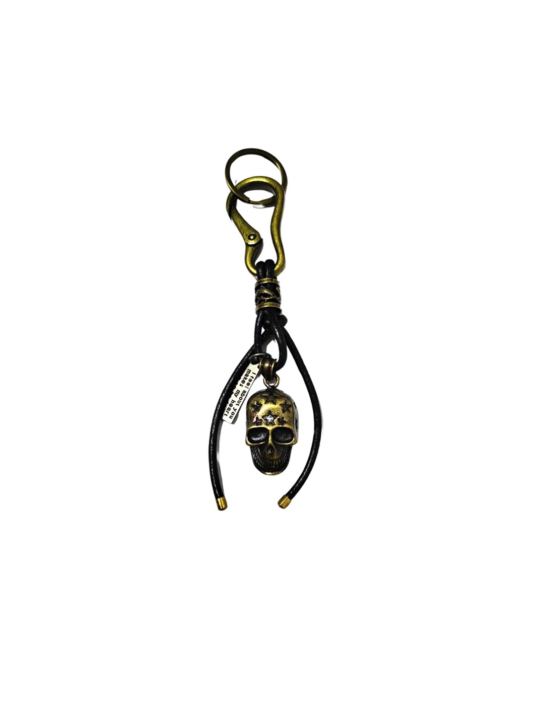 

DIMEH Skull Design Metal Key Chain, Black