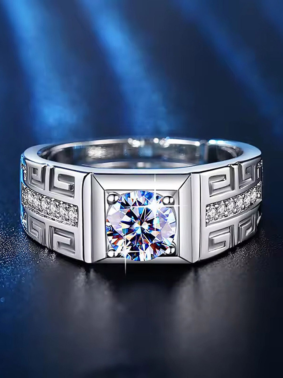 

Heer Collection Silver-Plated AD-Studded Finger Ring