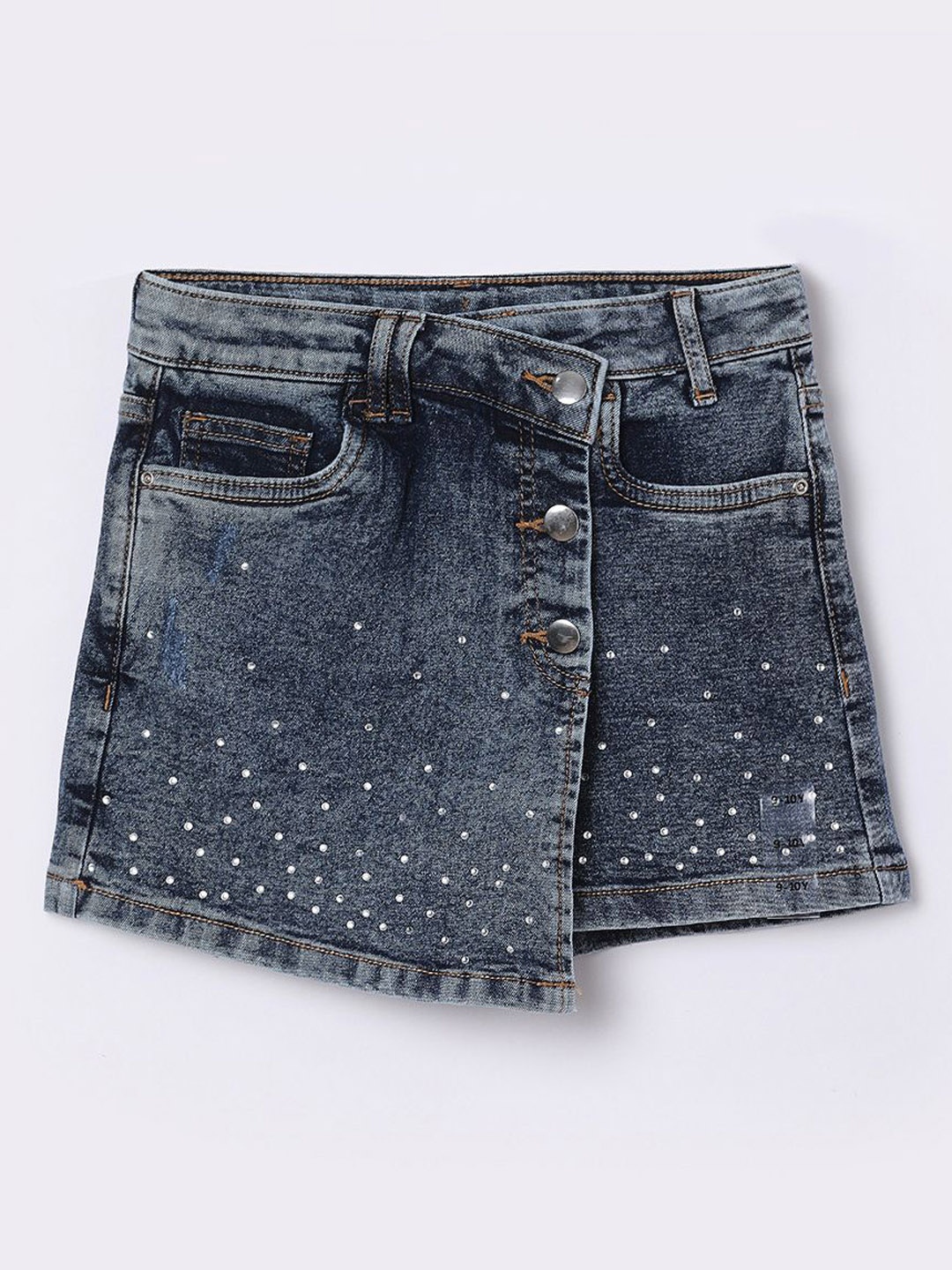 

Fame Forever by Lifestyle Girls Wrap Mini Skirts, Blue