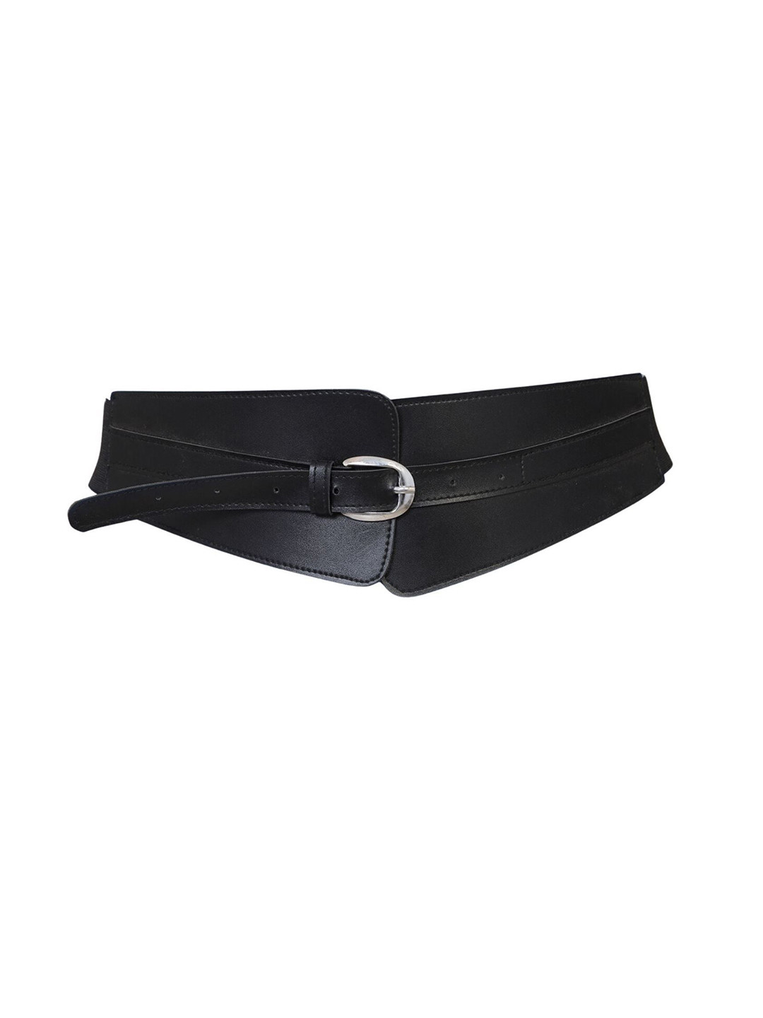 

Fabme Women Solid Tang Closure Stretchable Belt, Black