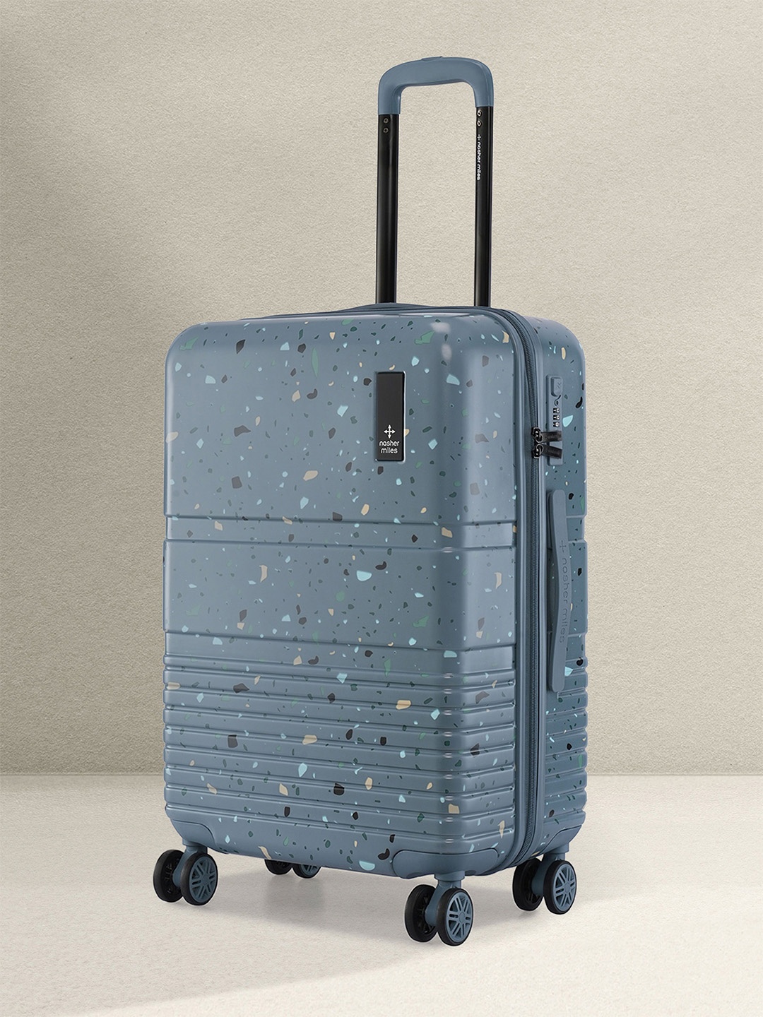 

Nasher Miles Venice Printed Hard Sided Medium Trolley Suitcase, Blue