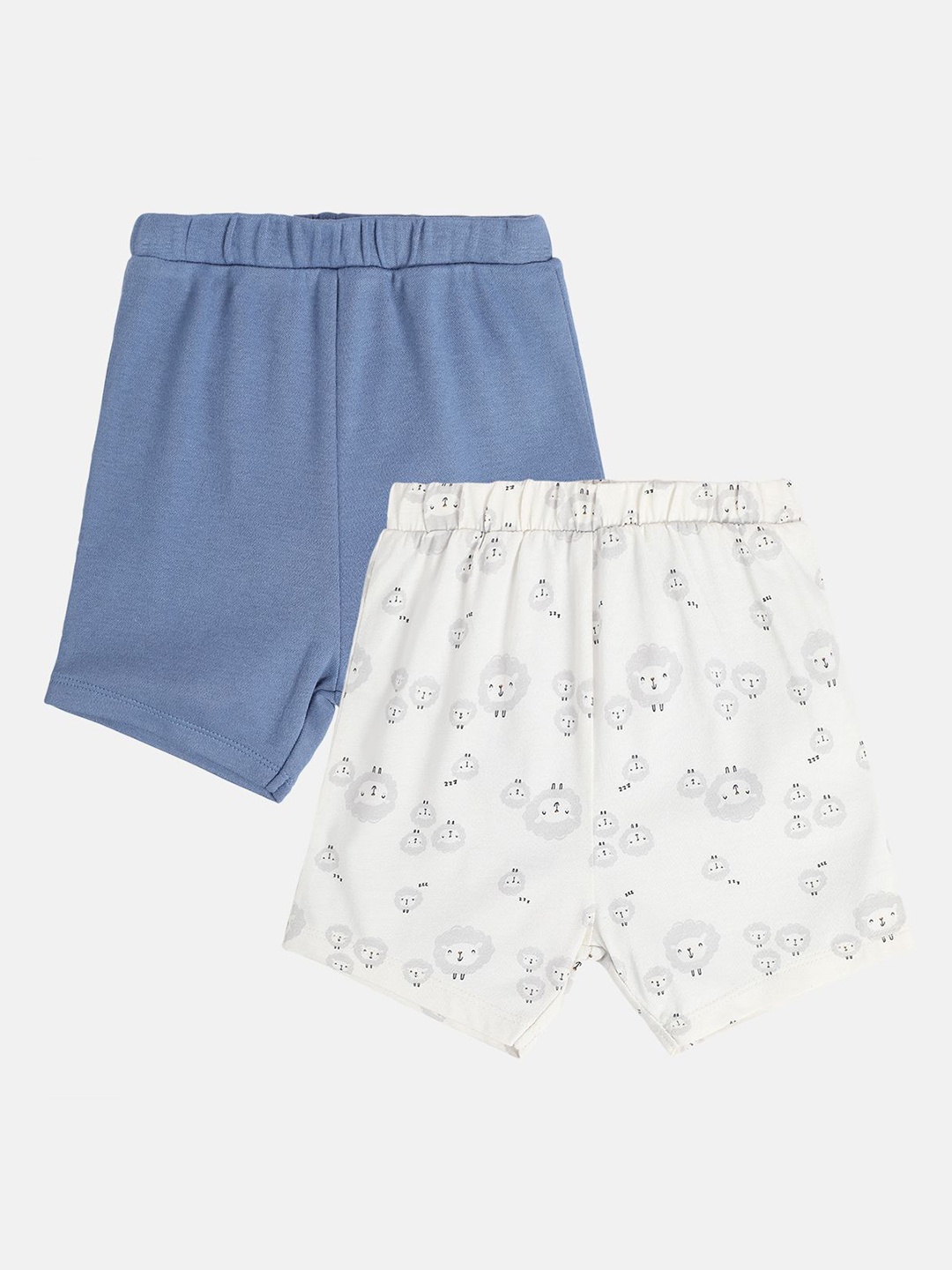 

MINI KLUB Pack Of 2 Boys Conversational Printed Cotton Shorts, Blue
