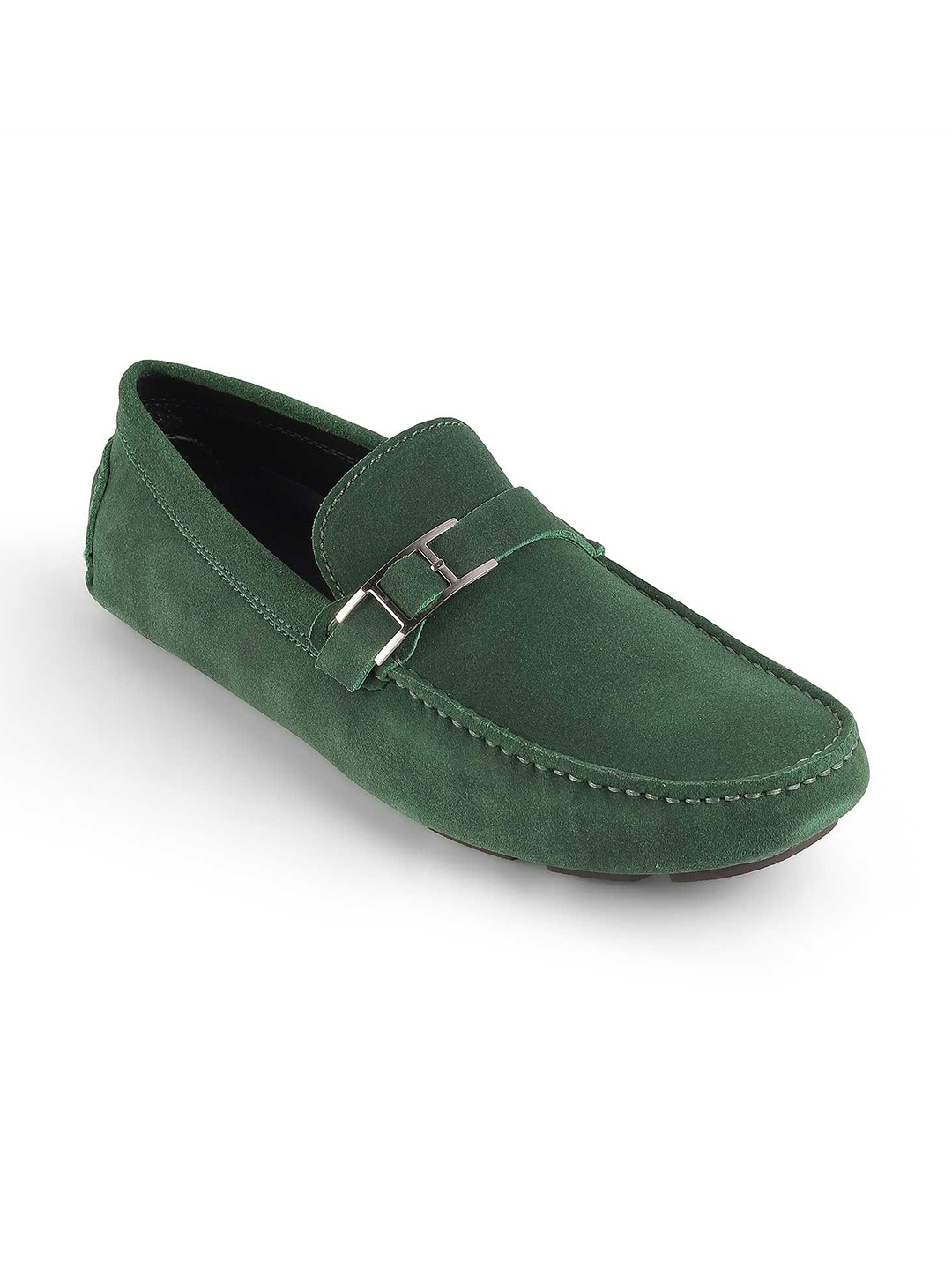 

Tresmode Men Leather Driving Shoes, Green